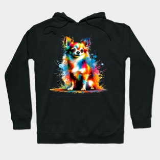 Vibrant Abstract Chihuahua Color Splash Art Portrait Hoodie